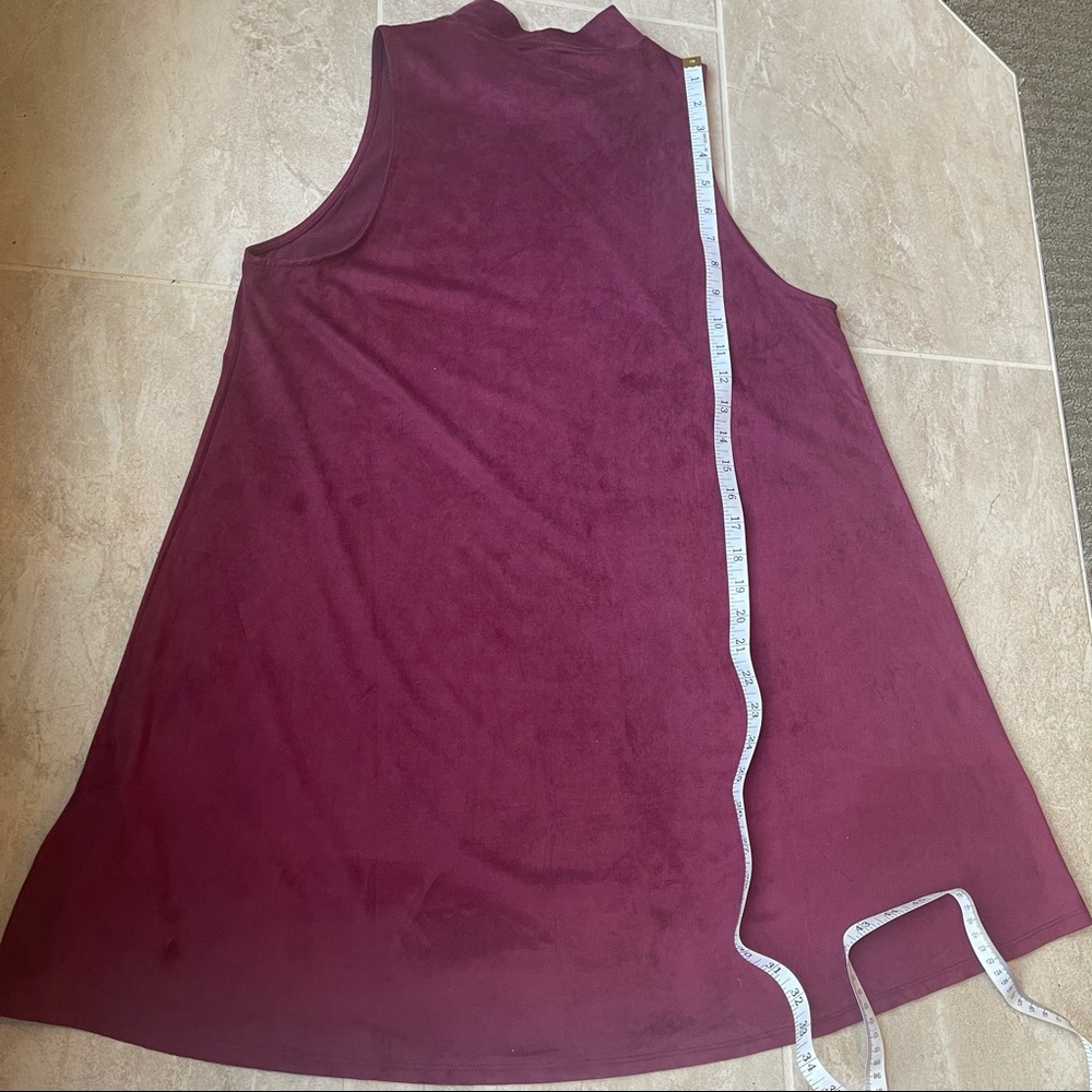 Forever 21 burgundy suede/velvet mini dress - Picture 13 of 14